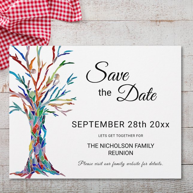 Family Tree Family Wiedersehen Save the Date Flyer (Von Creator hochgeladen)