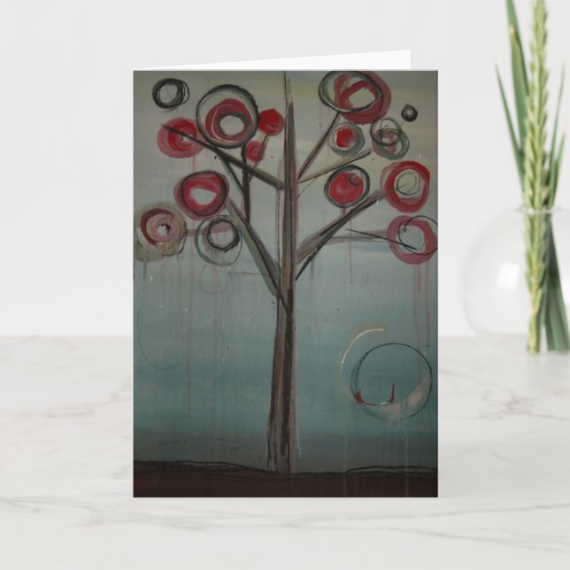 Family Tree Grußkarte von Kim Anderson Art Karte (Vorderseite)