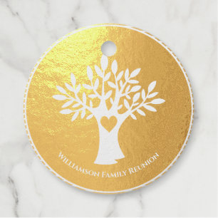 Family Tree Liebe Heart Wiedersehen Gold Award Geschenkanhänger