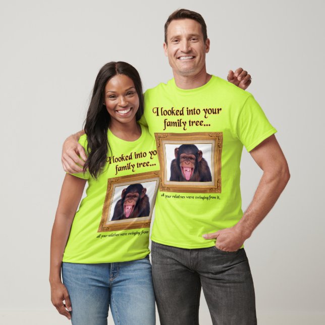 Family Tree Monkey Funny Shirt Spaß (Unisex)