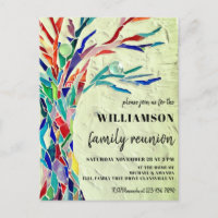 Family Tree Reunion Green Invitation
