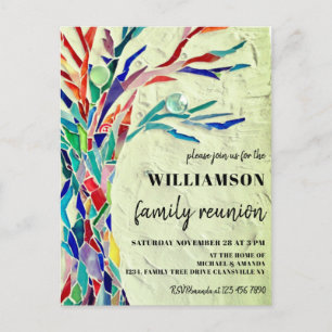 Family Tree Reunion Green Invitation
