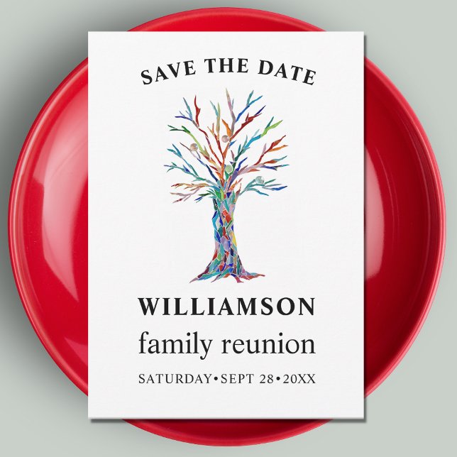 Family Tree Reunion Save the Date Card (Créateur téléchargé)