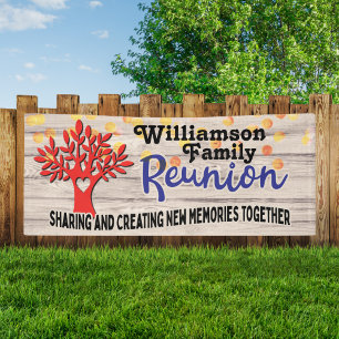Family Tree Wiedersehen Rustikale Fun Typografie Banner