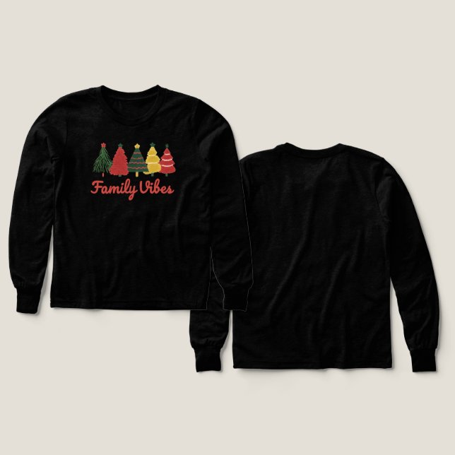 Family Vibes – Cozy Christmas Tree Design (Design Vorder- & Rückseite)
