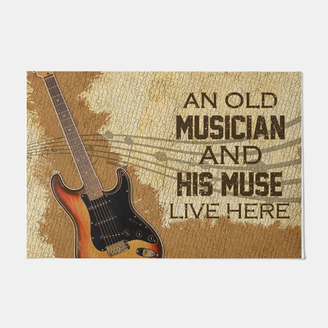 Family Welcome Mat, Guitar Lover Mat Fußmatte (Vorderseite)