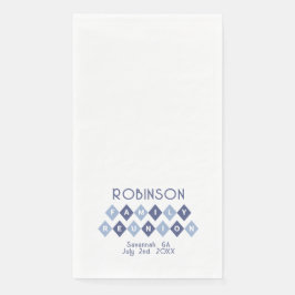 Family Wiedersehen Ansammlung Modernes Blue Picnic Serviette
