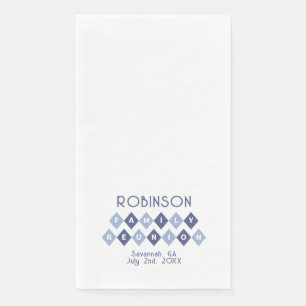 Family Wiedersehen Ansammlung Modernes Blue Picnic Serviette