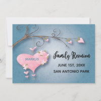 Family Wiedersehen Ansammlung Save the Date Herzba