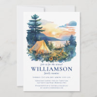 Family Wiedersehen Aquarell Outdoor Campingplatz F