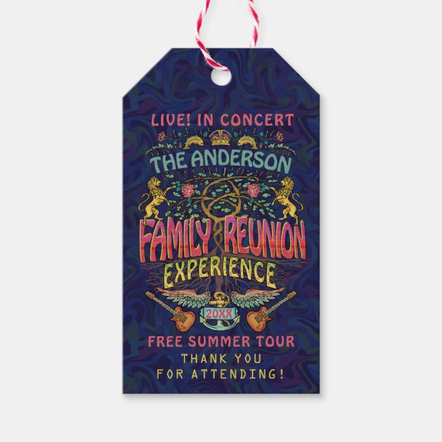 Family Wiedersehen Band Retro 70er Konzert Vielen  Geschenkanhänger (Vorderseite)