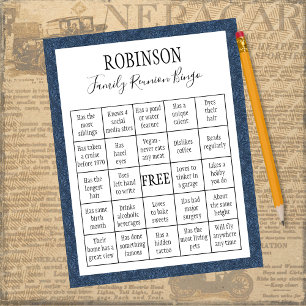Family Wiedersehen Bingo Game #3