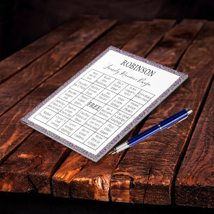 Family Wiedersehen Bingo Game 3 Notizblock