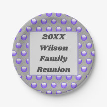 Family Wiedersehen Blue Gray Moderner Polka Dot