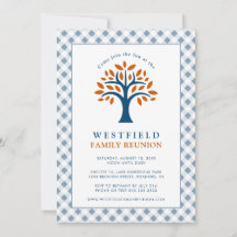 Family Wiedersehen Blue Karo Moderner Familienstam