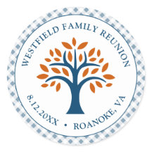 Family Wiedersehen Blue Karo Moderner Familienstam