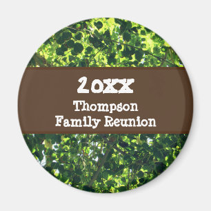 Family Wiedersehen Bright Green Blätter Tall Tree  Magnet