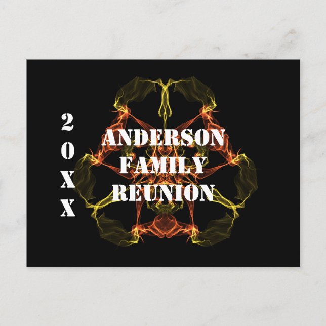 Family Wiedersehen Celestial Abstrakt Ankündigung Postkarte (Vorderseite)