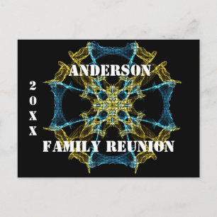 Family Wiedersehen Celestial Abstrakt Kaleidoskop Postkarte