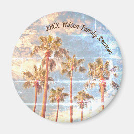 Family Wiedersehen Faded Foto Palm Tree Island Magnet