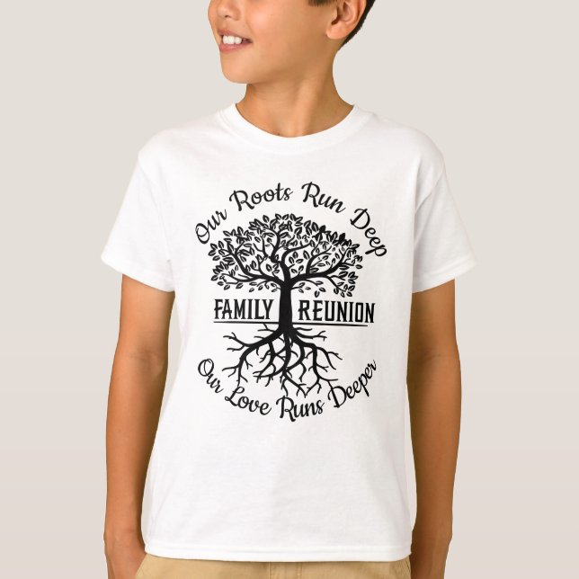 Family Wiedersehen Family Tree Herzwurzeln T-Shirt (Vorderseite)