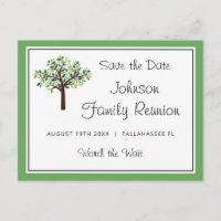 Family Wiedersehen Family Tree Save the Date Postk