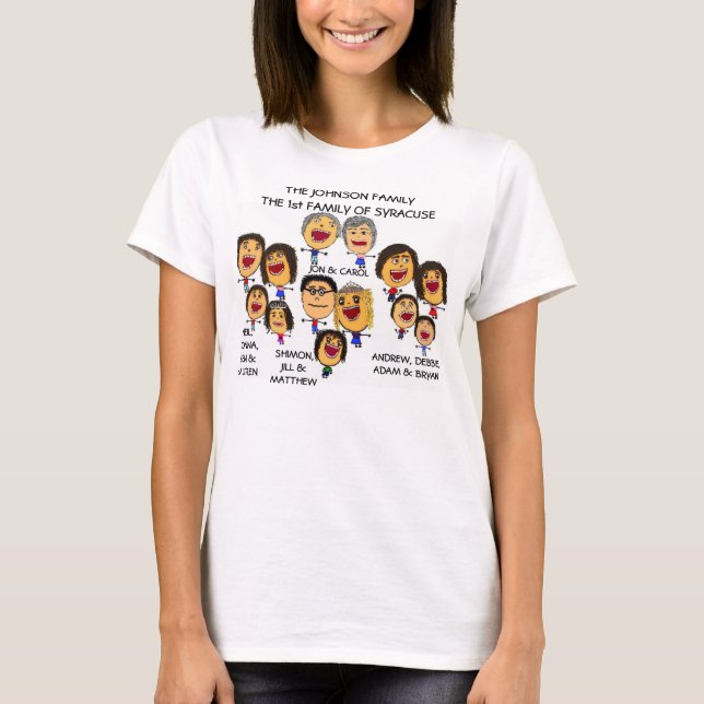 Family Wiedersehen Funny Cartoon T-Shirt (Vorderseite)