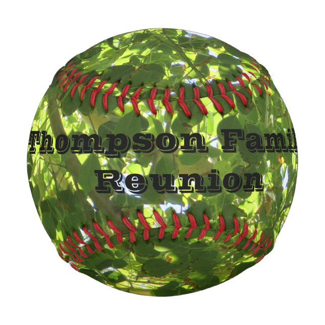 Family Wiedersehen Green Tree Blätter Summer Picni Baseball (Vorderseite)