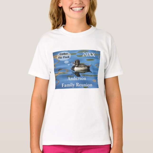 Family Wiedersehen Humore Duck auf Seeseite T-Shirt (Vorderseite)