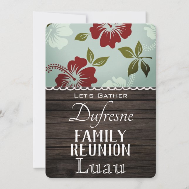 Family Wiedersehen Luau Einladung (Vorderseite)