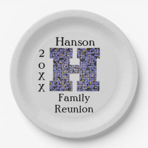 Family Wiedersehen Meal Picnic Mosaic Letter H Ini Pappteller