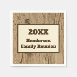 Family Wiedersehen Meal Woodgrain Rustic Picnic Serviette