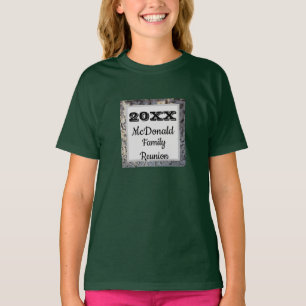 Family Wiedersehen Modern Black Gray Tile Mosaik T-Shirt