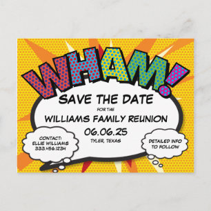 Family Wiedersehen Party Moderner Spaß  Ankündigungspostkarte