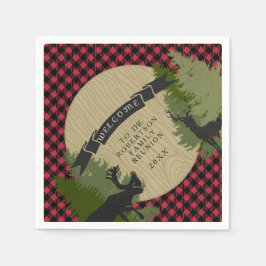 Family Wiedersehen Picnic Deer Antlers Elchbaum Serviette