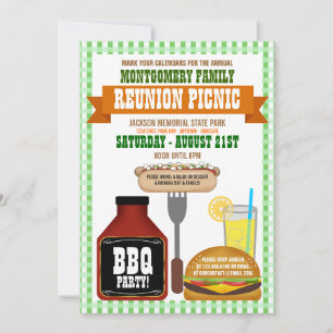 Family Wiedersehen Picnic Einladungen