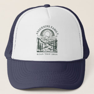 Family Wiedersehen Road Trip Mountain Personalisie Truckerkappe