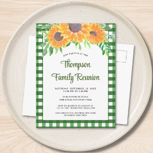 Family Wiedersehen Rustic Einladungspostkarte