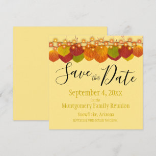 Family Wiedersehen Save the Date Fall Aspen Blätte
