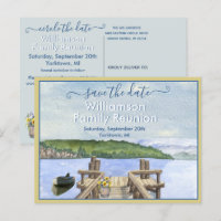 Family Wiedersehen Save the Date Lake Dock QR Code