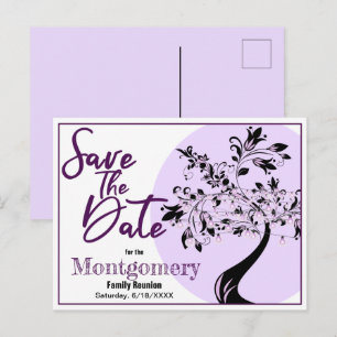 Family Wiedersehen Save the Date Trendy Ankündigun Postkarte