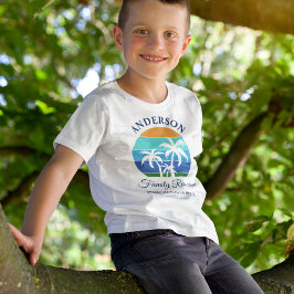 Family Wiedersehen Summer Beach Palm Trees Boys T-Shirt