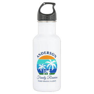 Family Wiedersehen Summer Beach Palmen Edelstahlflasche