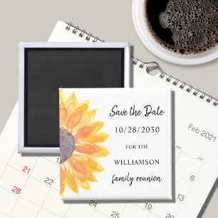 Family Wiedersehen Sunflower Save the Date Magnet