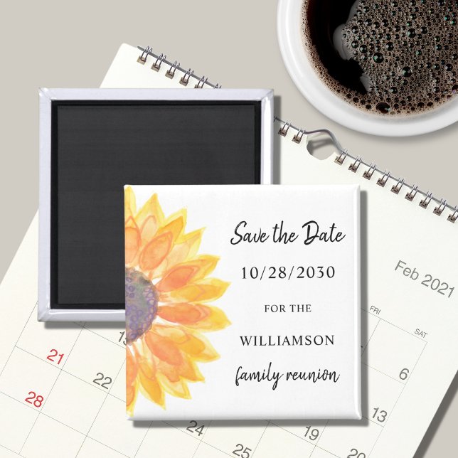 Family Wiedersehen Sunflower Save the Date Magnet (Von Creator hochgeladen)