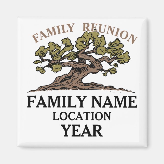 Family Wiedersehen Tree Magnet (Vorne)