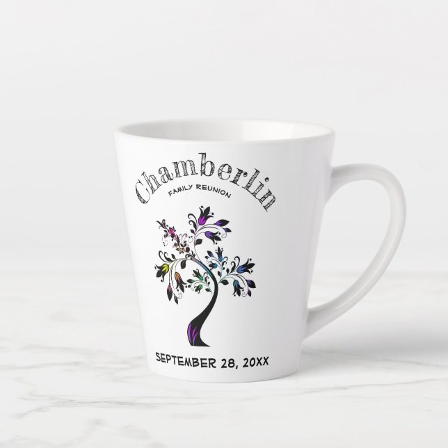 Family Wiedersehen Trendy Multicolor Blumenbaum Milchtasse (Rechts)