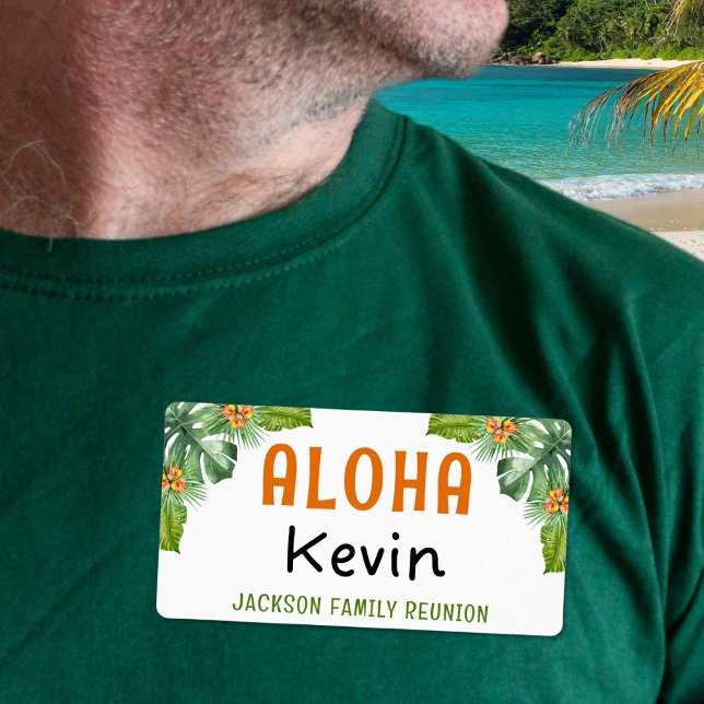 Family Wiedersehen Tropical Palm Aloha Name Tag (Von Creator hochgeladen)