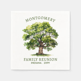 Family Wiedersehen Watercolor Family Tree Serviette