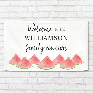 Family Wiedersehen Watermelon Willkommen Banner